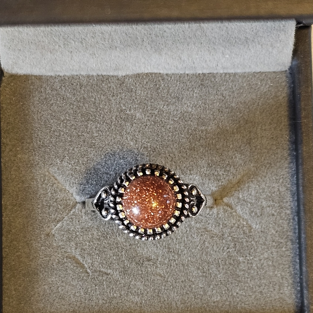 Sterling Silver Sandstone Ring
